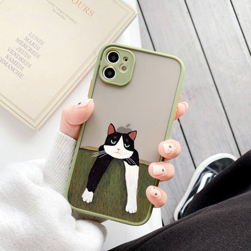 Coque Dessin Chat en Silicone pour iPhone 16 Plus - 1
