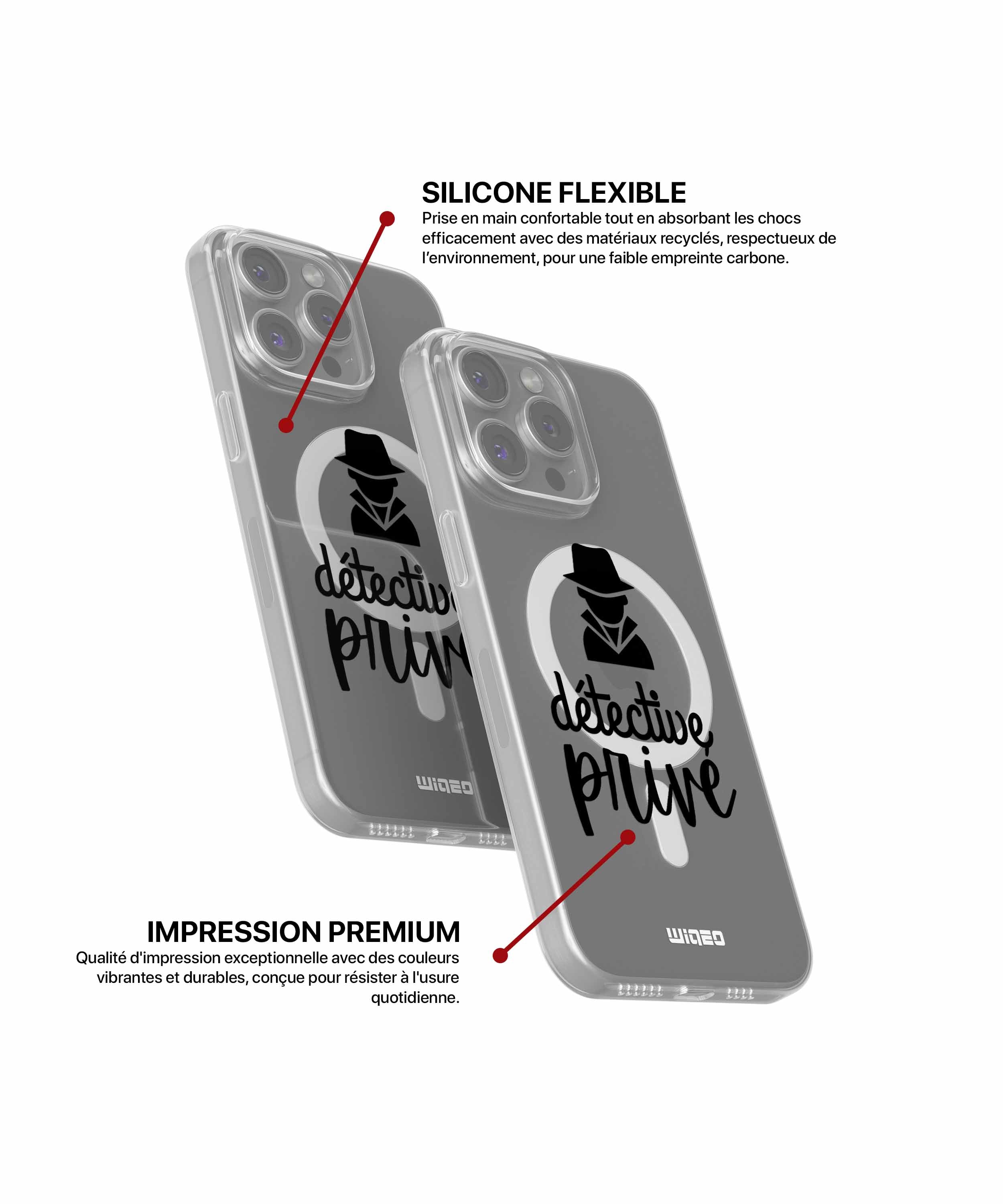 Coque détective privé pour iPhone