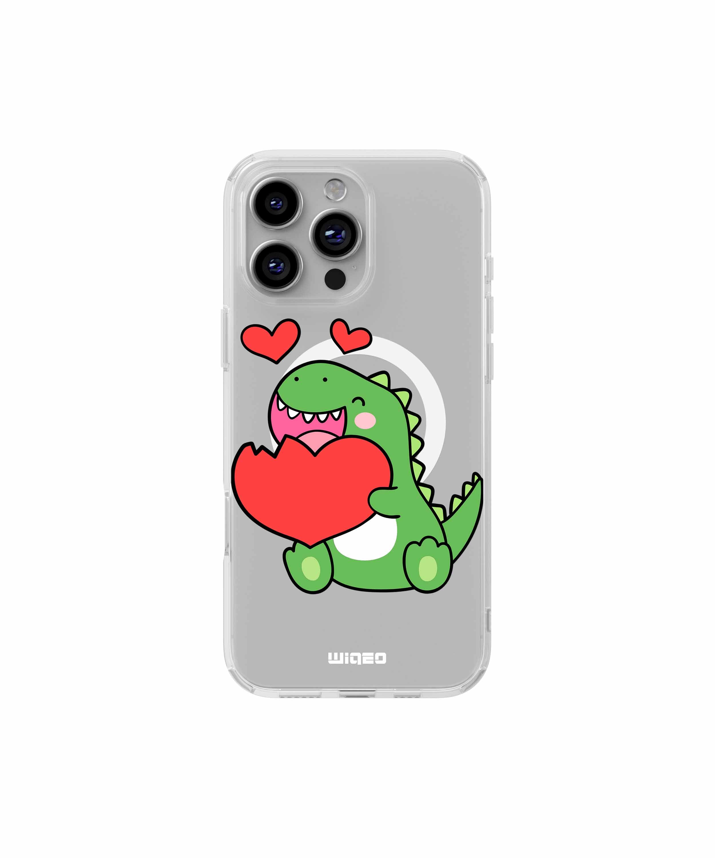 Coque dinosaure tendre amoureux pour iPhone