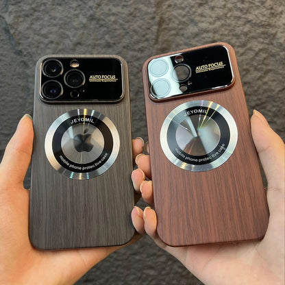 Coque En Bois Magnétique Design Élégant pour iPhone 14 Pro