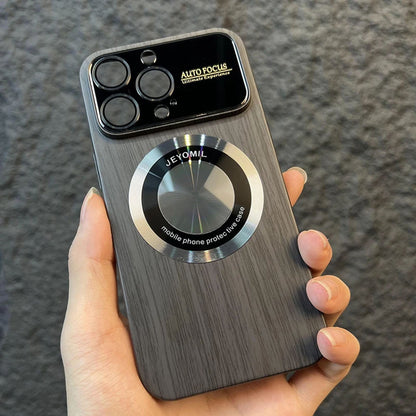 Coque En Bois Magnétique Design Élégant pour iPhone 14 Pro - Noir