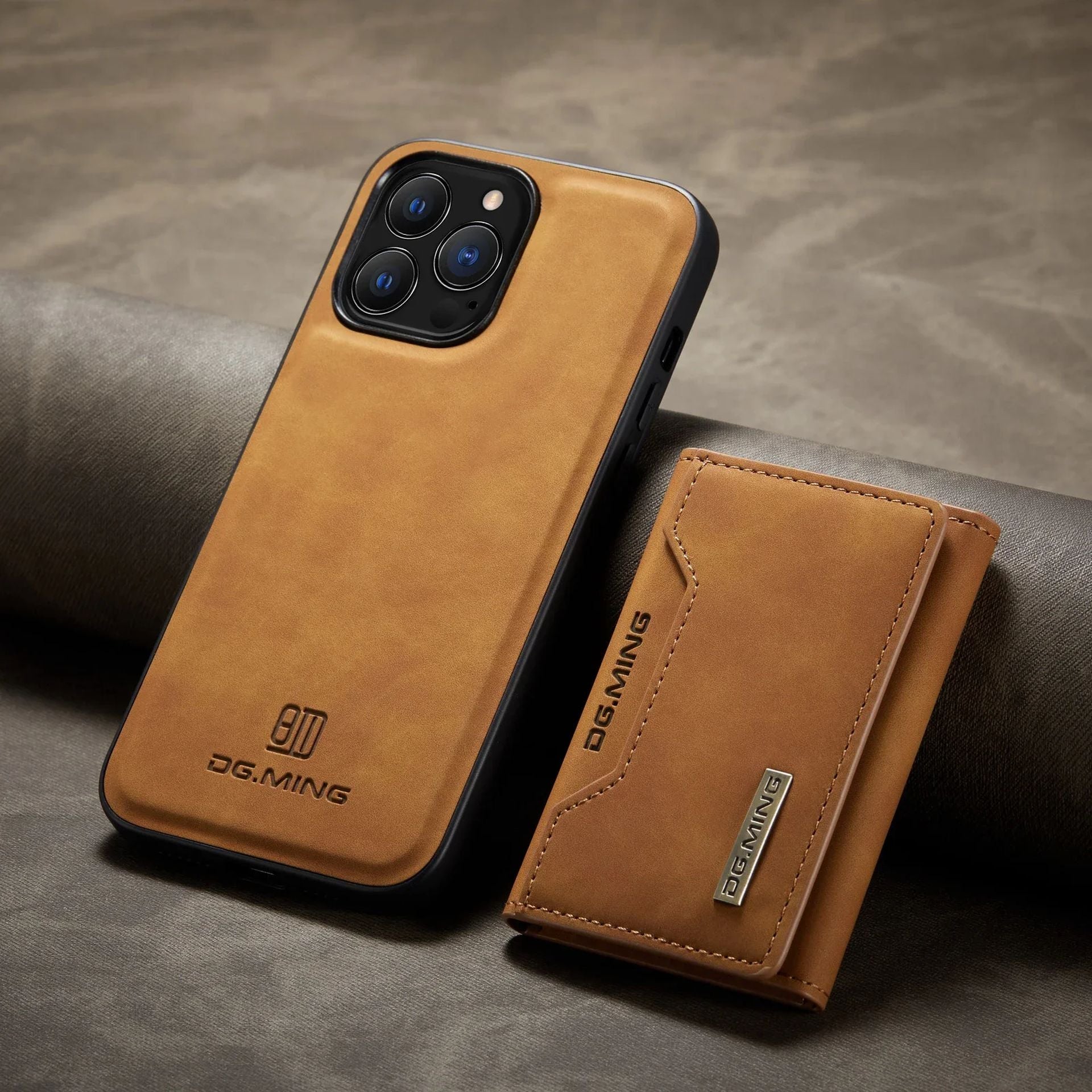 Coque En Cuir Magnétique 2 En 1 Avec Poche Amovible pour iPhone 14
