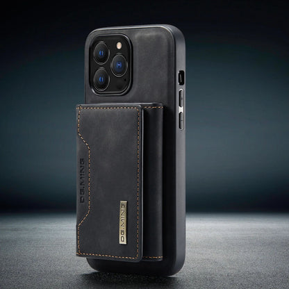 Coque En Cuir Magnétique 2 En 1 Avec Poche Amovible pour iPhone 15 Plus - Noir