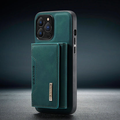 Coque En Cuir Magnétique 2 En 1 Avec Poche Amovible pour iPhone 15 Pro Max - Vert