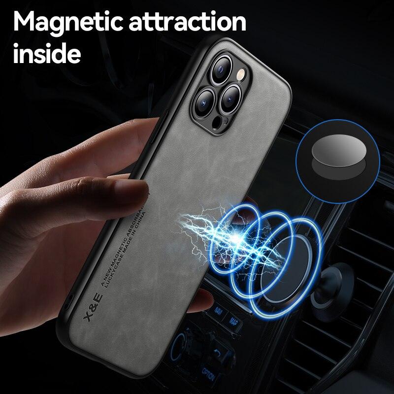 Coque en Cuir Magnétique de Luxe pour iPhone 14 - Coque Wiqeo 15€-20€, Coque, Cuir, iPhone 14 Wiqeo, Déstockeur de Coques Pour iPhone