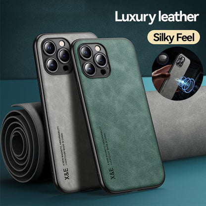Coque en Cuir Magnétique de Luxe pour iPhone 16 Pro