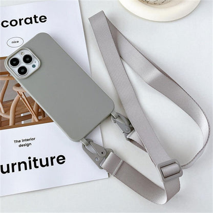 Coque en Silicone avec Sangle pour iPhone 16 Pro - Coque Wiqeo 15€-20€, Chaine, Coque, iPhone 16 Pro, Silicone Wiqeo, Déstockeur de Coques Pour iPhone