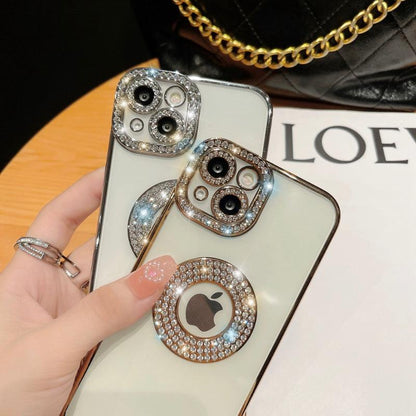 Coque en Silicone Avec Strass Brillants pour iPhone 16 Pro Max