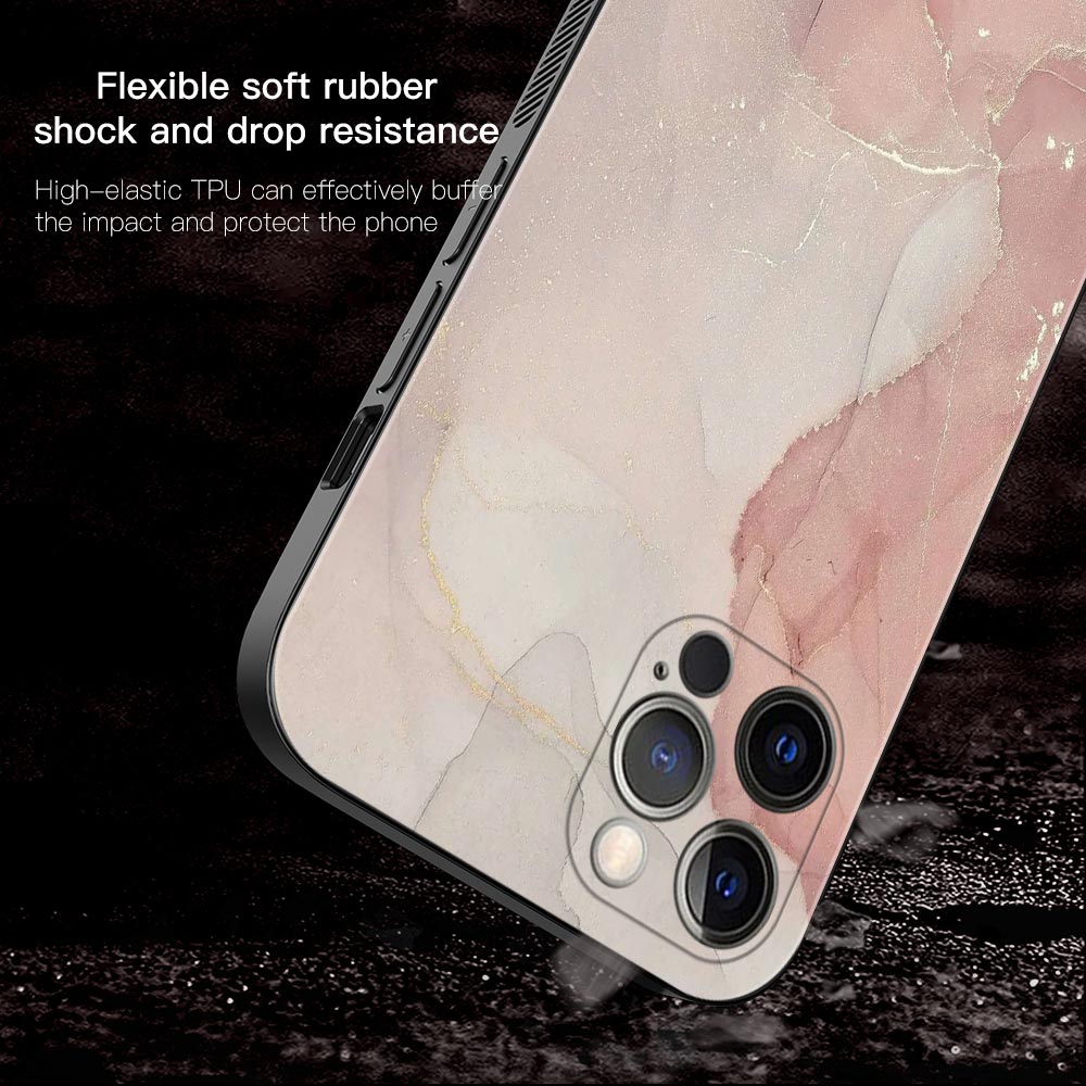 Coque en Silicone Motif Marbre pour iPhone 14 Pro Max