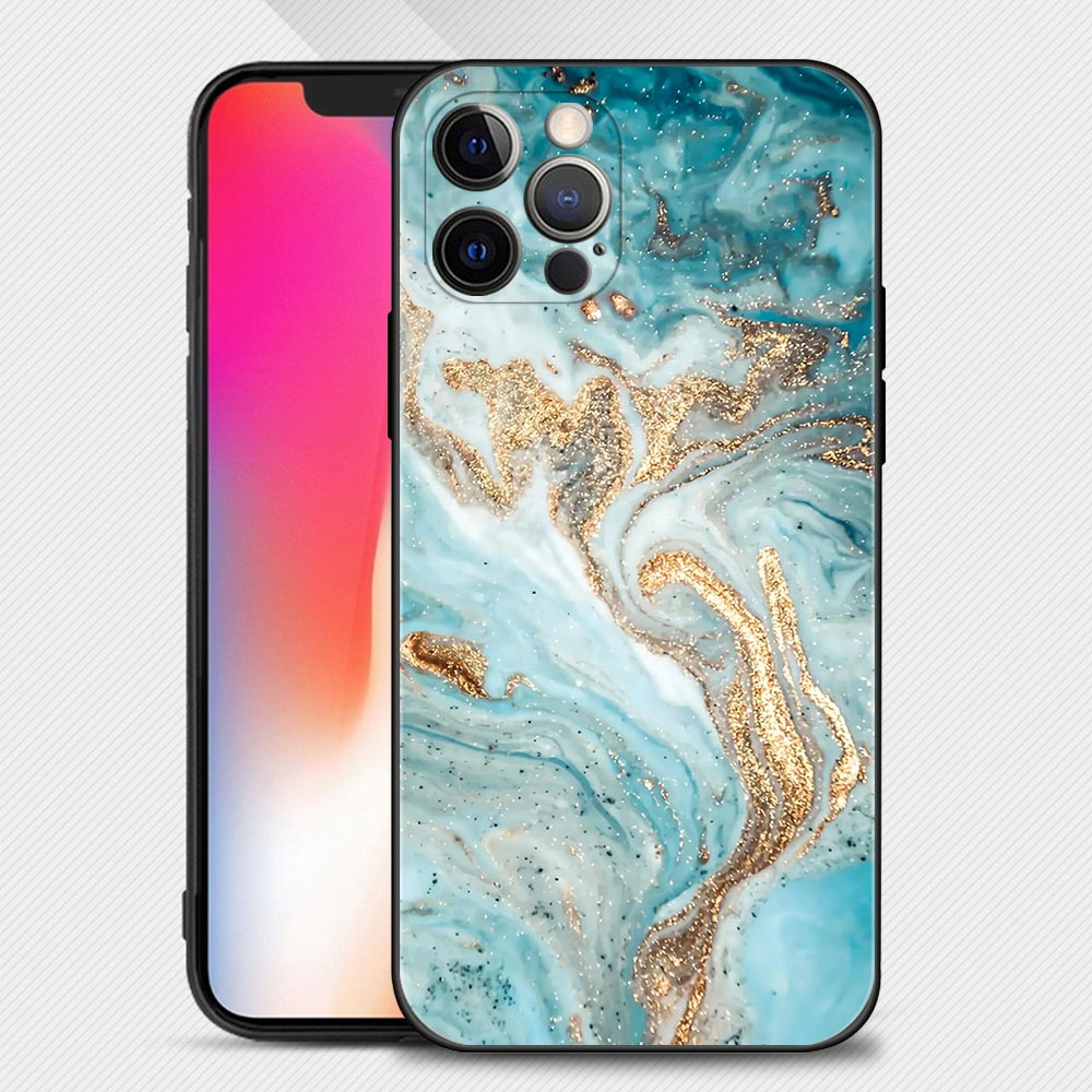 Coque en Silicone Motif Marbre pour iPhone 15 - 4