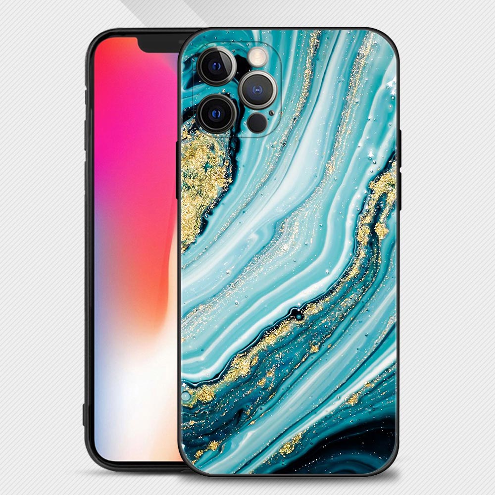 Coque en Silicone Motif Marbre pour iPhone 15 - 11