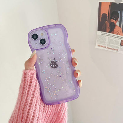 Coque en Vagues Transparente pour iPhone 16 - Coque Wiqeo 10€-15€, Coque, iPhone 16, Scintillante, Silicone, Transparente Wiqeo, Déstockeur de Coques Pour iPhone