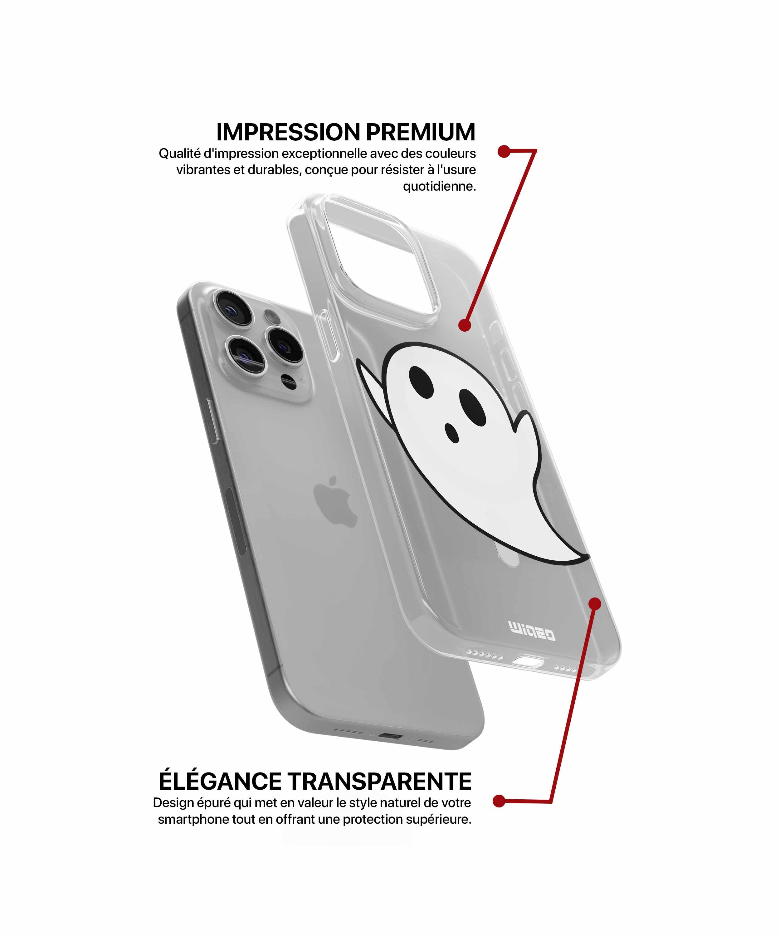 Coque fantôme surpris pour iPhone