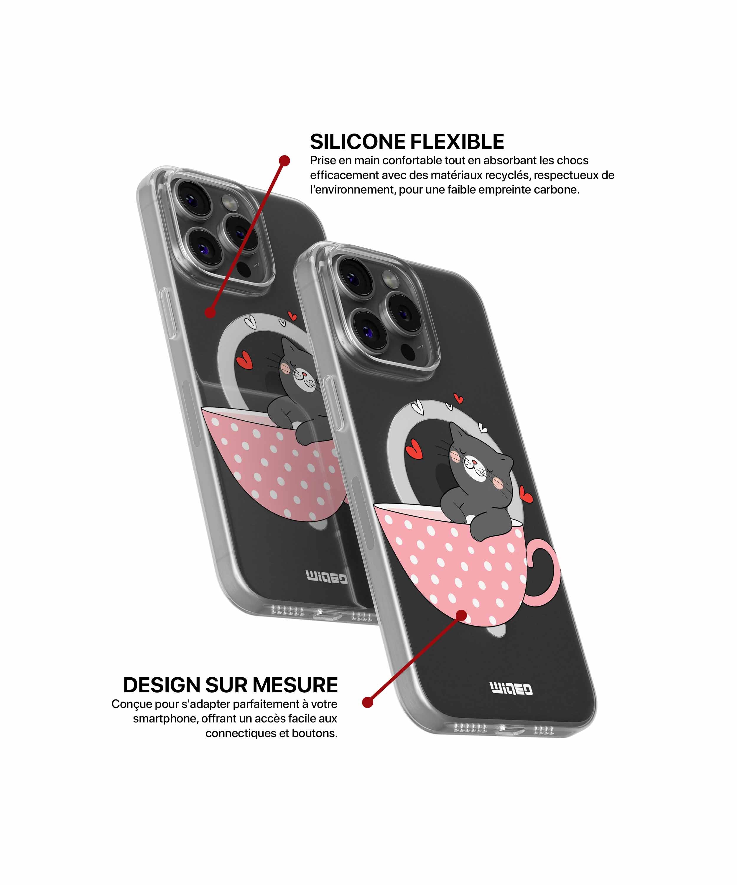 Coque félin cosy pour iPhone