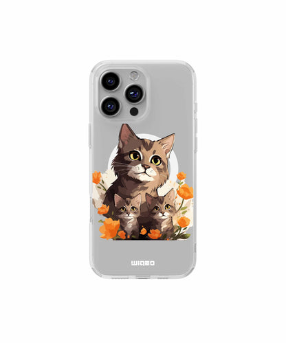 Coque félin fleuri pour iPhone