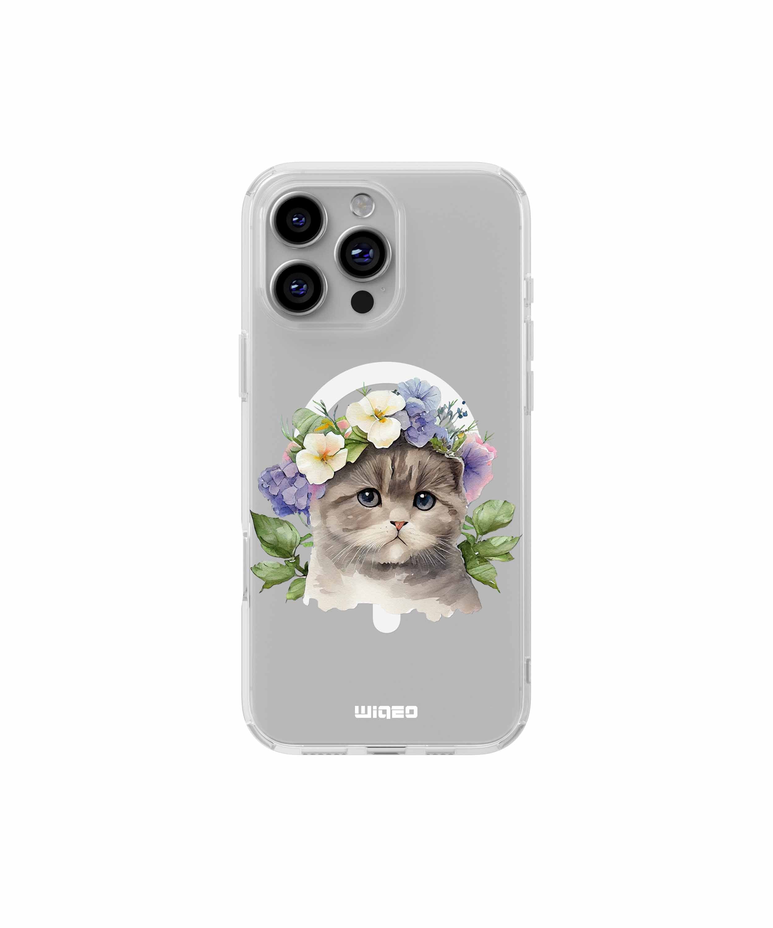 Coque félin poétique pour iPhone