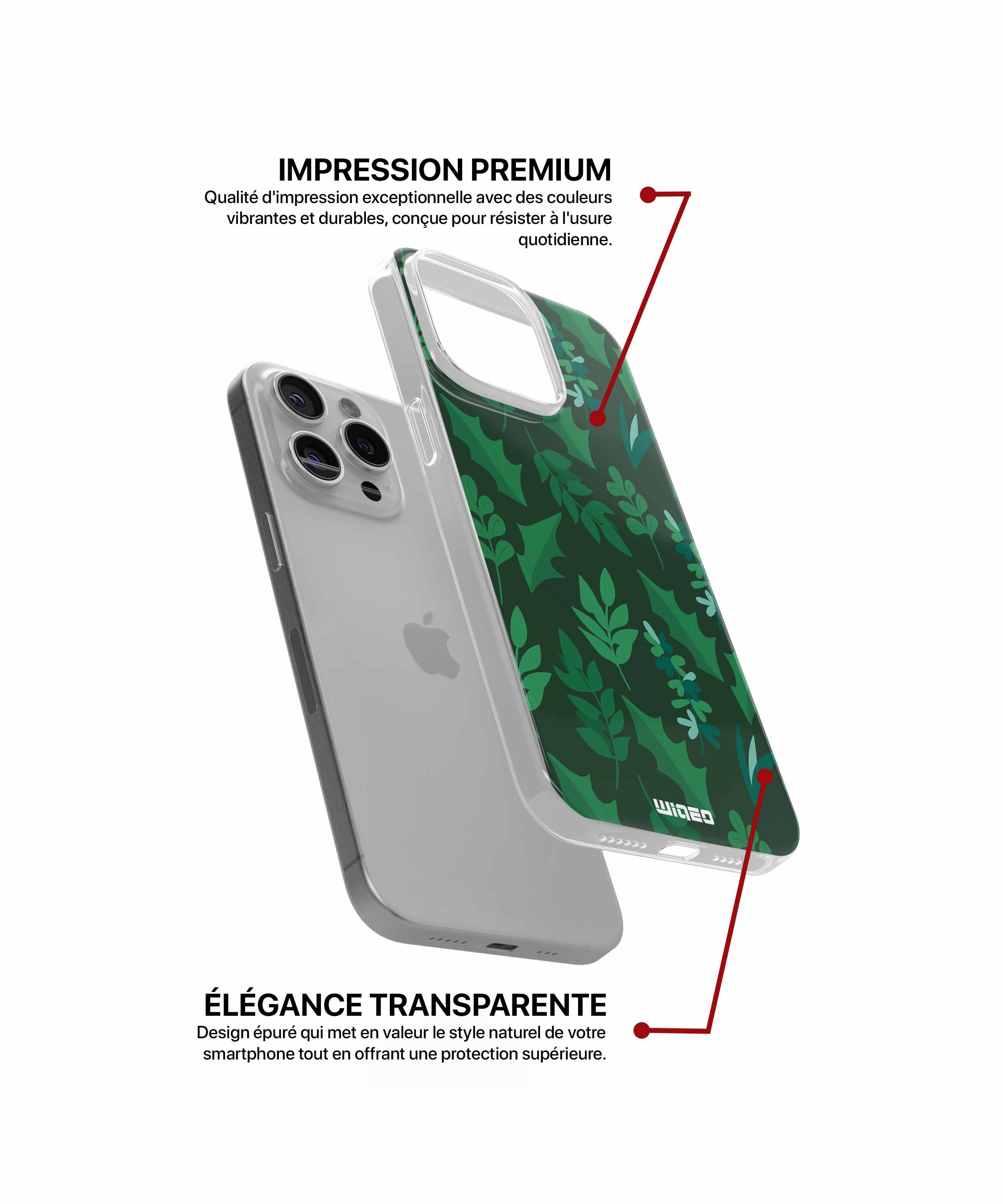 Coque feuillage naturel pour iPhone