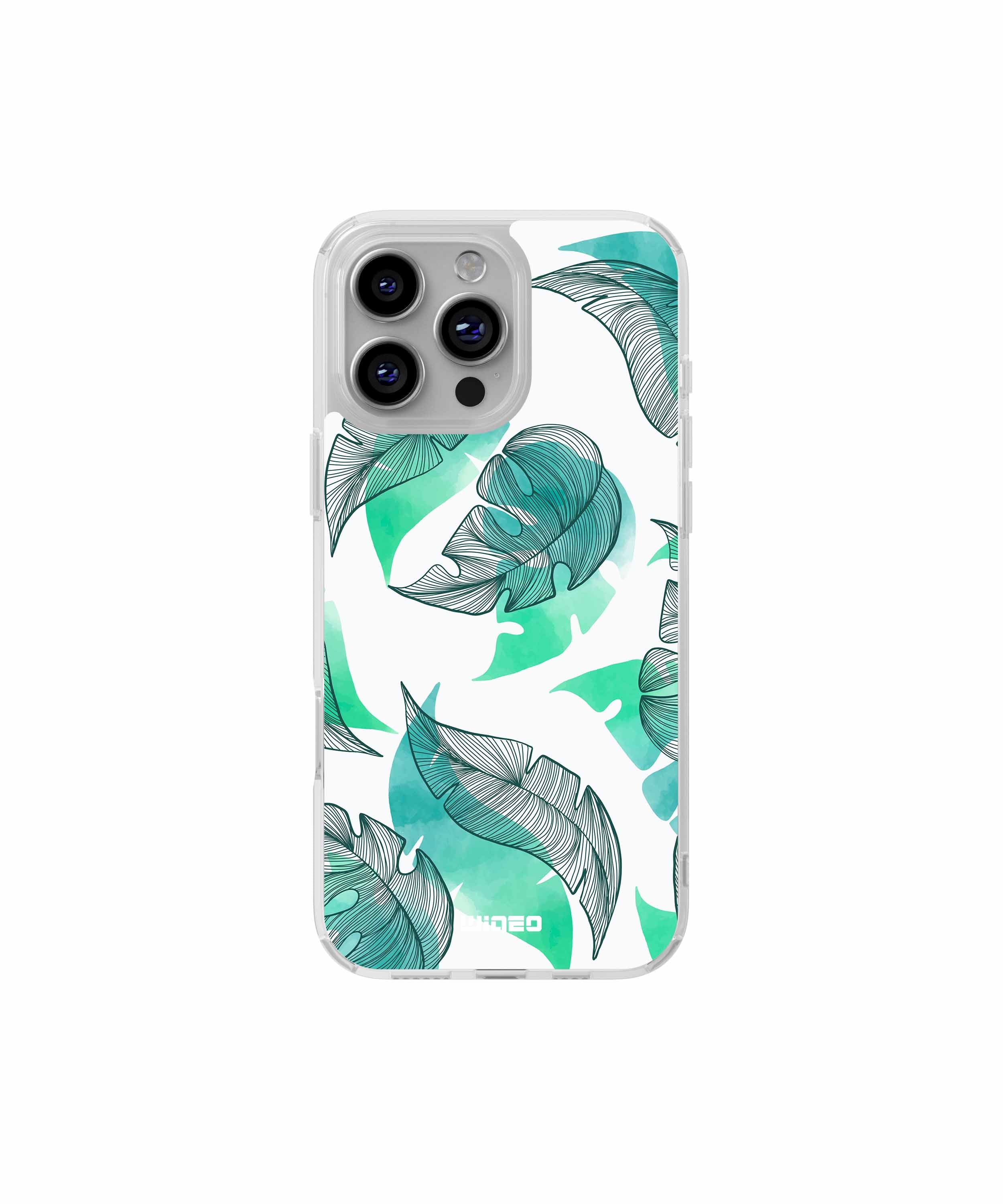 Coque feuillage tropical aquarelle pour iPhone