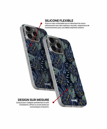 Coque feuilles nocturnes pour iPhone