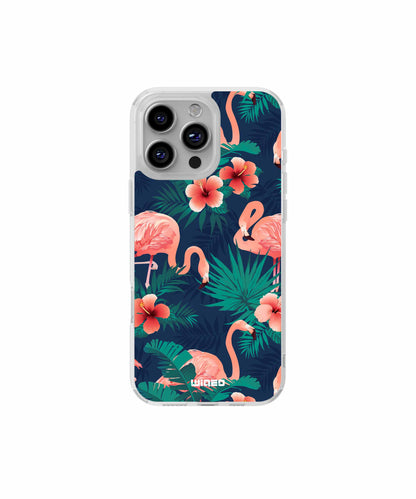 Coque flamant rose tropical pour iPhone