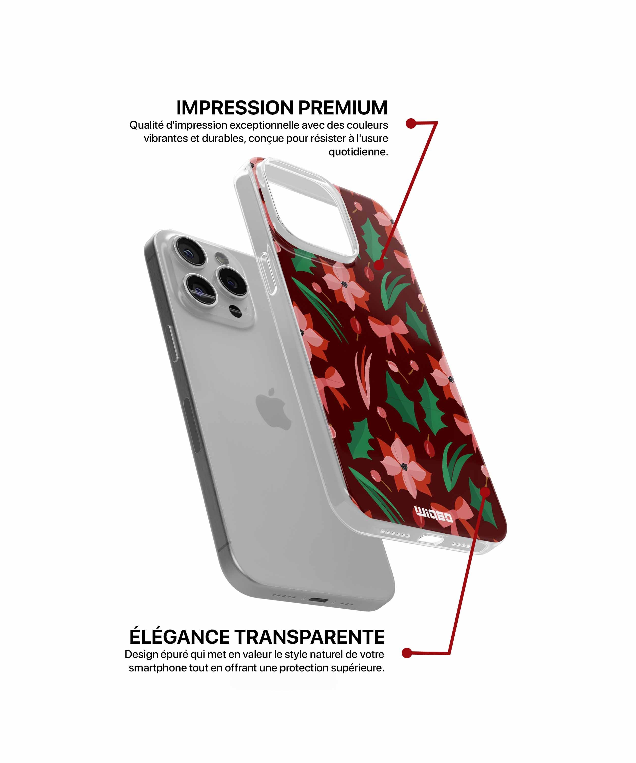 Coque fleurs festives pour iPhone