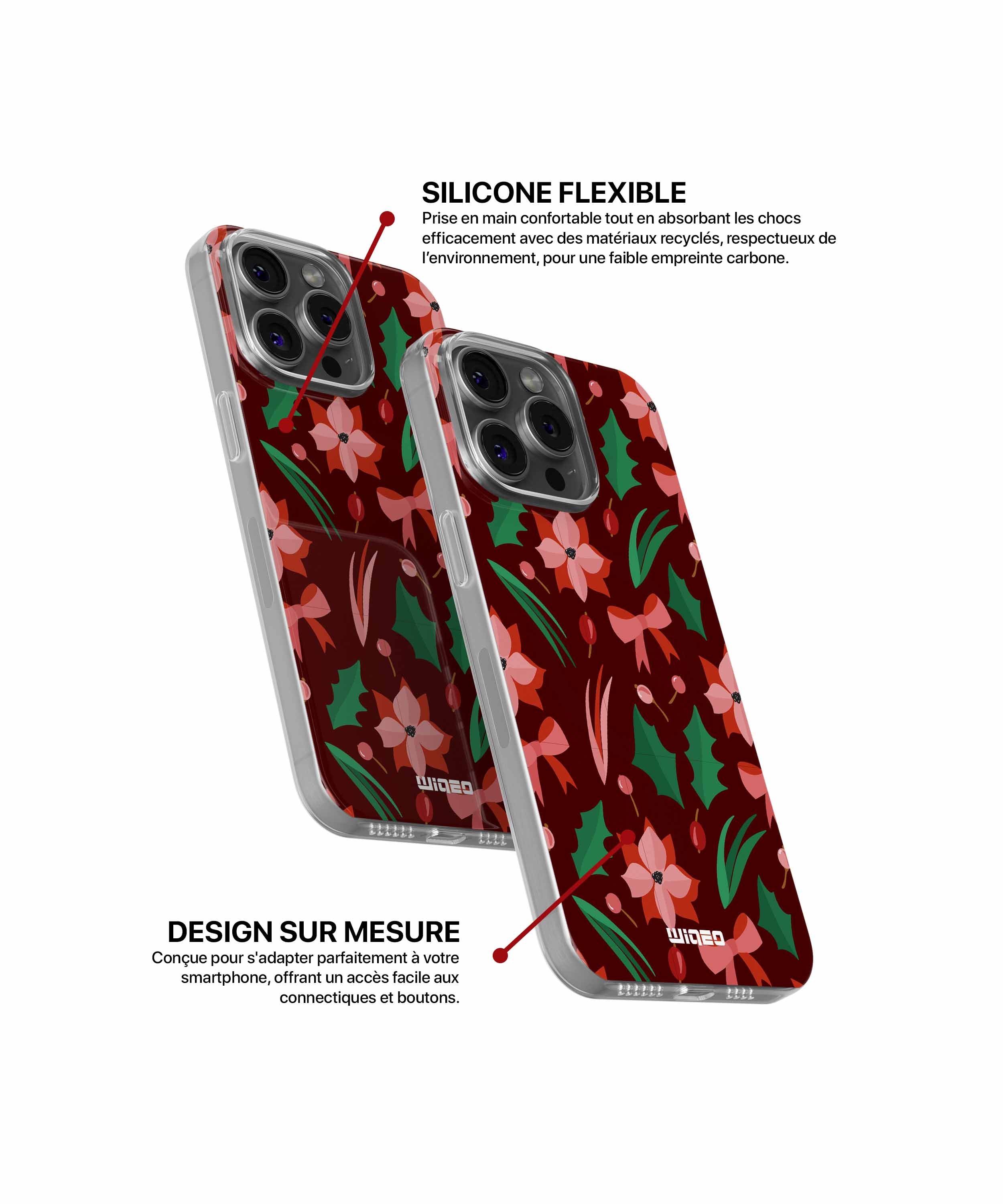 Coque fleurs festives pour iPhone