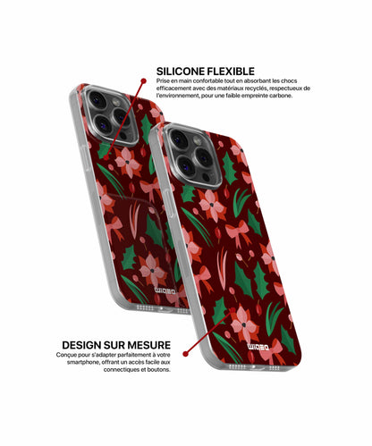 Coque fleurs festives pour iPhone