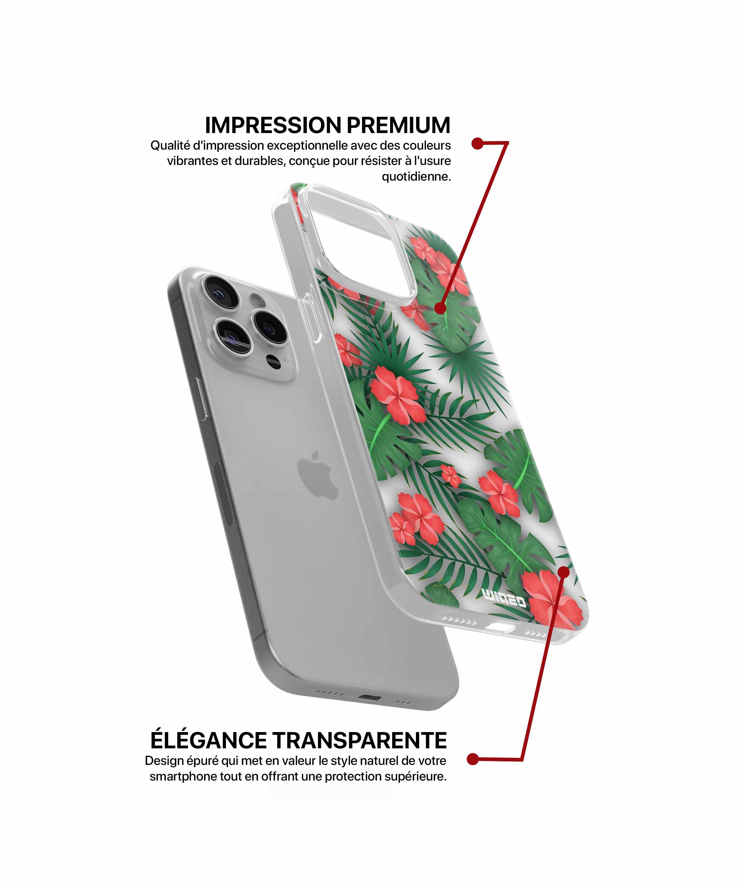 Coque fleurs tropicales pour iPhone