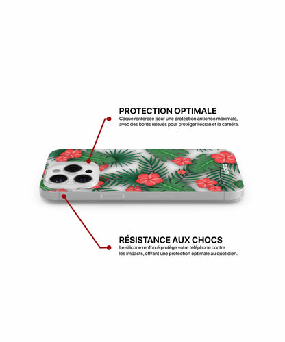 Coque fleurs tropicales pour iPhone