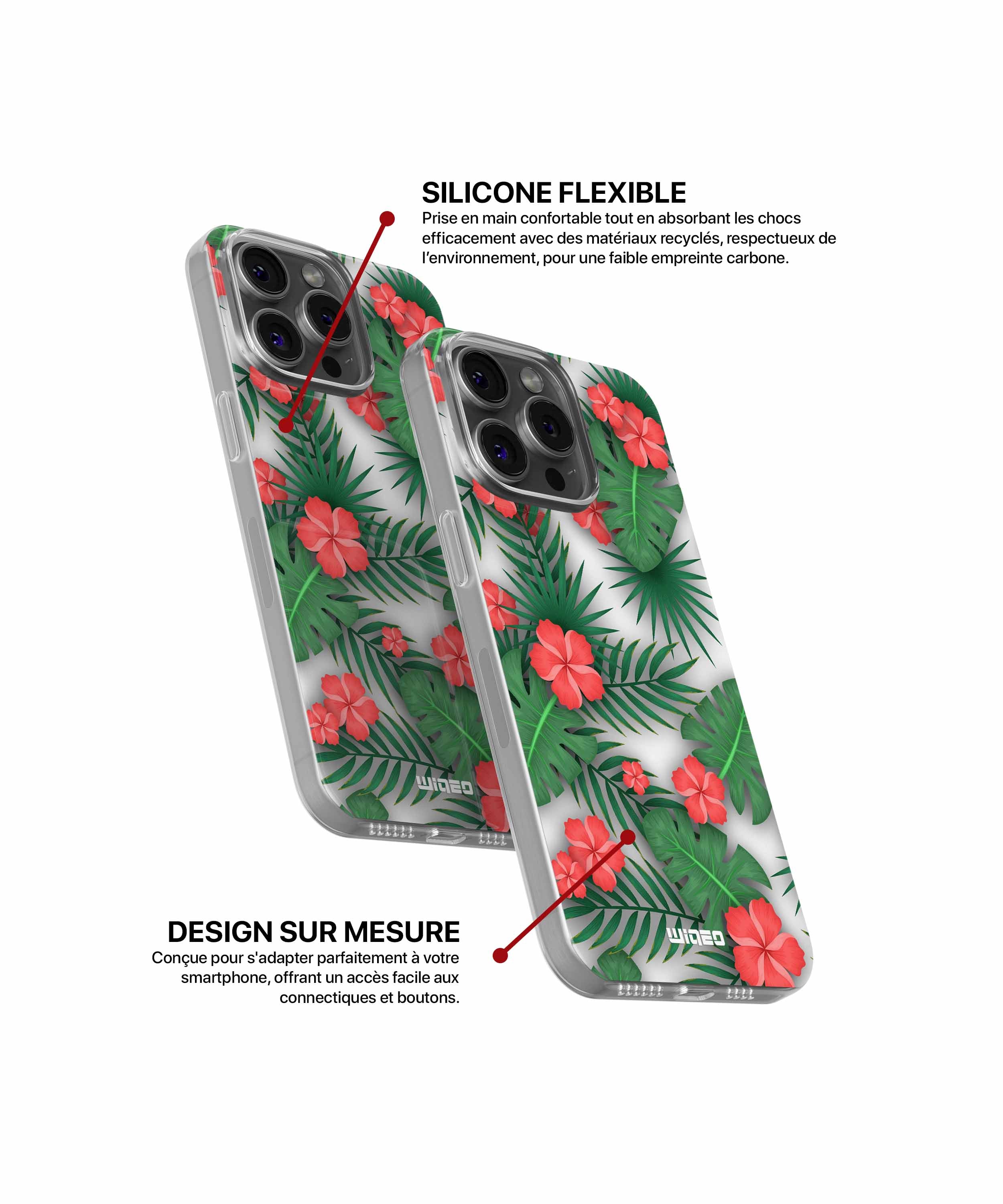 Coque fleurs tropicales pour iPhone