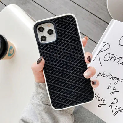 Coque Flexible Gaufrée en Silicone Anti-Choc pour iPhone 13 Pro Max - Blanc