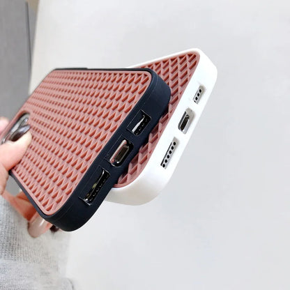 Coque Flexible Gaufrée en Silicone Anti-Choc pour iPhone 15
