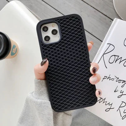 Coque Flexible Gaufrée en Silicone Anti-Choc pour iPhone 15 - Noir
