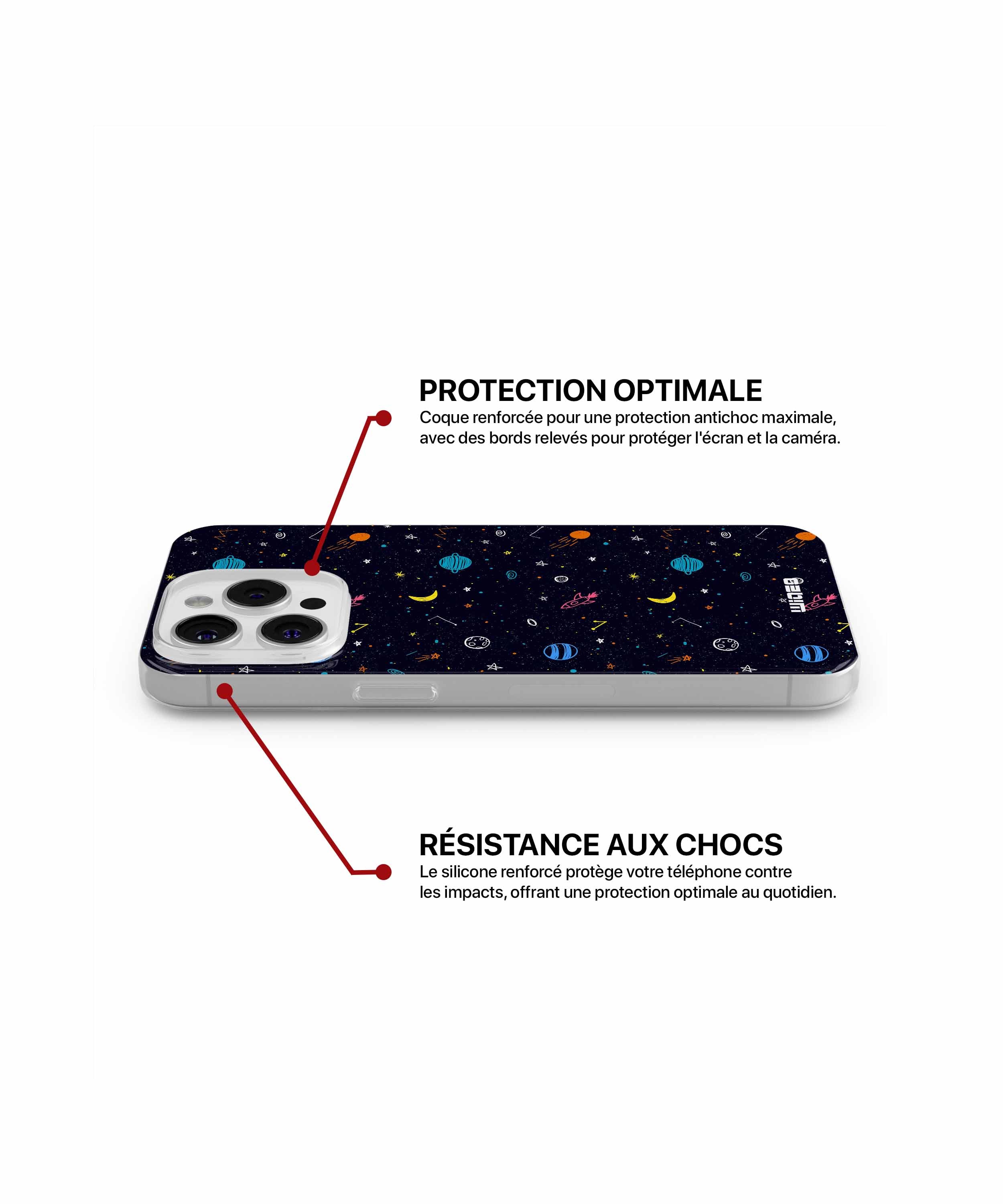 Coque galaxie enchantée pour iPhone