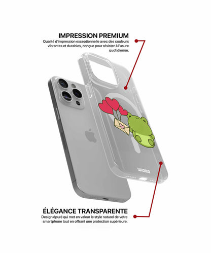 Coque grenouille tendre message pour iPhone