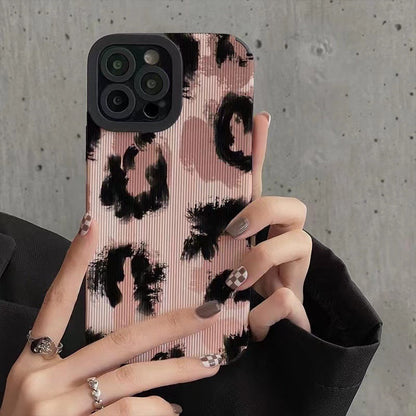 Coque Imprimé Léopard Vintage pour iPhone 16