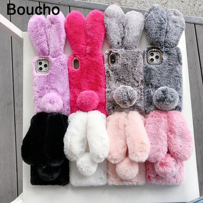 Coque Lapin en Fourrure pour iPhone 13 Pro Max - Coque Wiqeo 15€-20€, Coque, iPhone 13 Pro Max Wiqeo, Déstockeur de Coques Pour iPhone