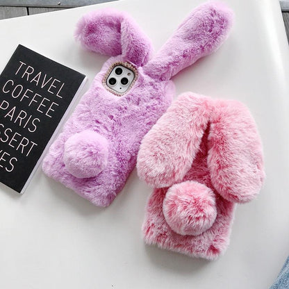 Coque Lapin en Fourrure pour iPhone 13 Pro Max - Coque Wiqeo 15€-20€, Coque, iPhone 13 Pro Max Wiqeo, Déstockeur de Coques Pour iPhone