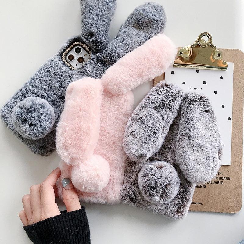 Coque Lapin en Fourrure pour iPhone 14 - Coque Wiqeo 15€-20€, Coque, iPhone 14 Wiqeo, Déstockeur de Coques Pour iPhone