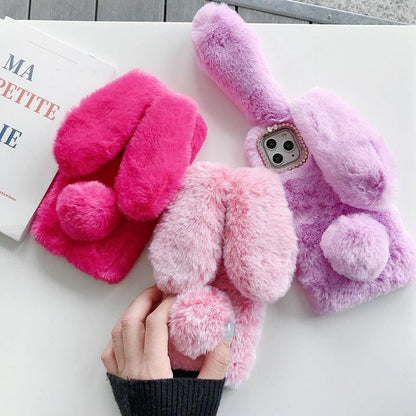 Coque Lapin en Fourrure pour iPhone 14 - Coque Wiqeo 15€-20€, Coque, iPhone 14 Wiqeo, Déstockeur de Coques Pour iPhone