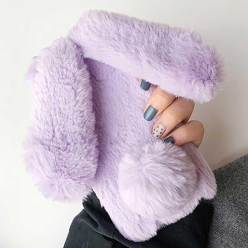 Coque Lapin en Fourrure pour iPhone 16 Plus - Coque Wiqeo 15€-20€, Coque, iPhone 16 Plus Wiqeo, Déstockeur de Coques Pour iPhone