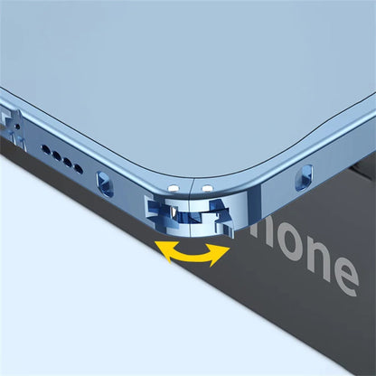 Coque Magnétique Aluminium Transparente Élégante pour iPhone 12 Pro Max