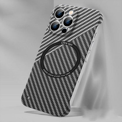 Coque Magnétique Aspect Fibre de Carbone pour iPhone 14 Pro Max - Coque Wiqeo 10€-15€, Coque, iPhone 14 Pro Max, Magsafe, Silicone Wiqeo, Déstockeur de Coques Pour iPhone