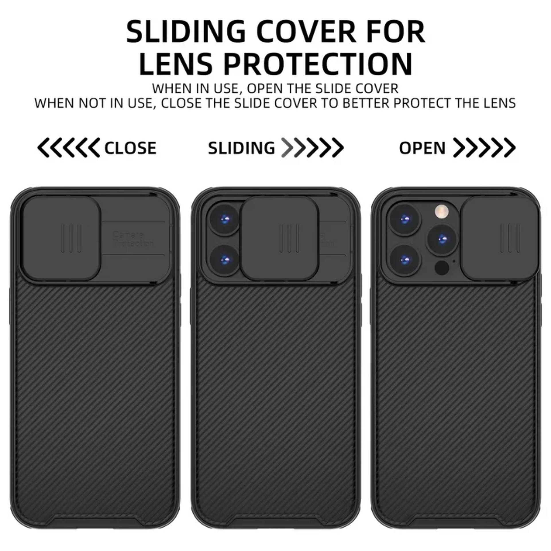 Coque Magnétique avec Protection d'Objectif Coulissante pour iPhone 12