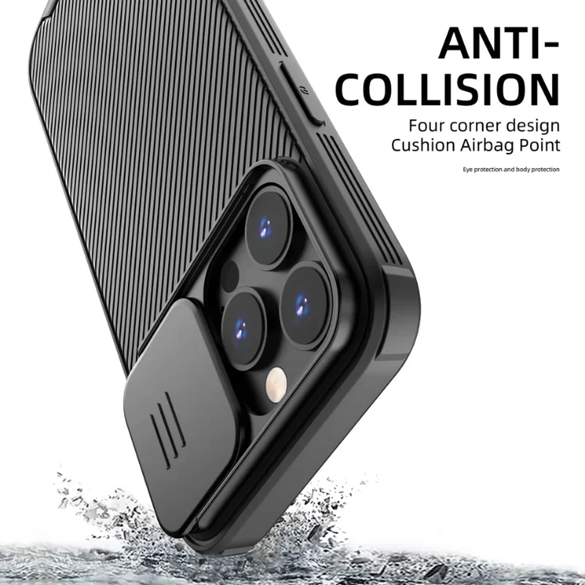 Coque Magnétique avec Protection d'Objectif Coulissante pour iPhone 14 Pro Max