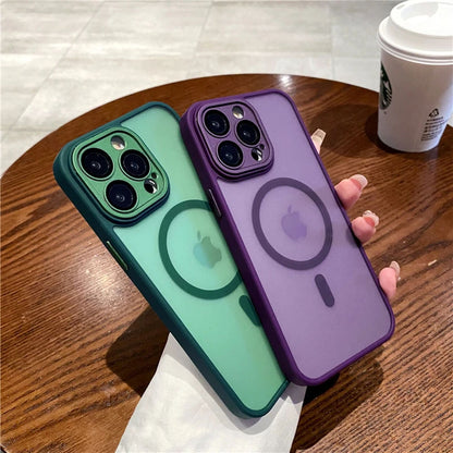 Coque Magnétique Douce Avec Cadre Transparent Design Élégant pour iPhone 16