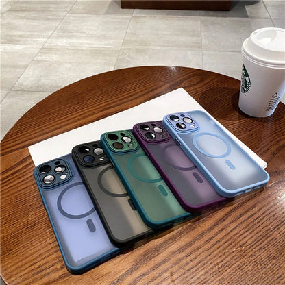 Coque Magnétique Douce Avec Cadre Transparent Design Élégant pour iPhone 16