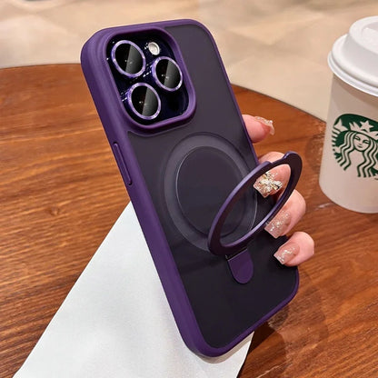 Coque Magnétique Élégante Avec Support Pratique pour iPhone 14 - Violet