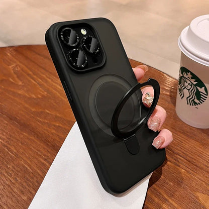 Coque Magnétique Élégante Avec Support Pratique pour iPhone 14 - Noir