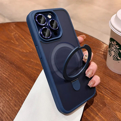 Coque Magnétique Élégante Avec Support Pratique pour iPhone 14 - Bleu